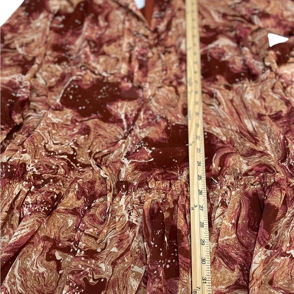 BuddyLove “Grace” Ruffle Hem Dress in Marbled Print – Size Large (NWT) - Picture 11 of 12